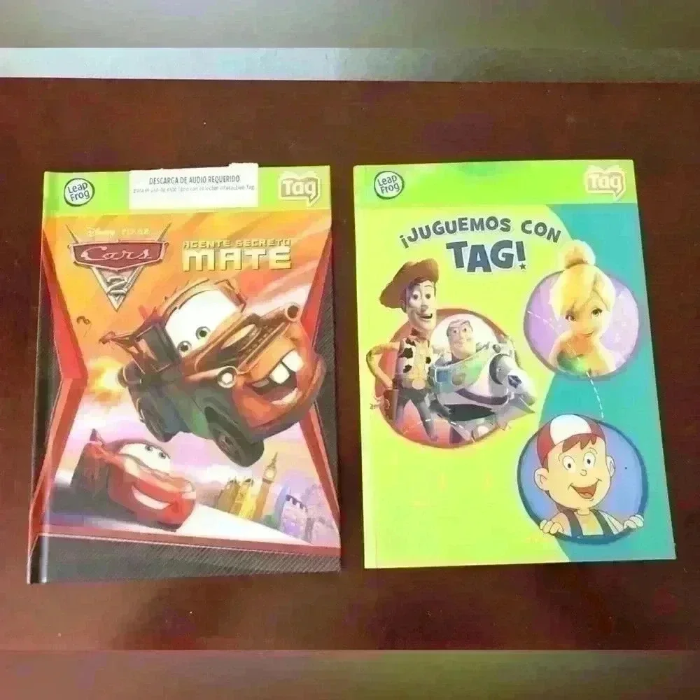 leap frog tag learning books in Spanish Mater Toy Story Tinker Bell